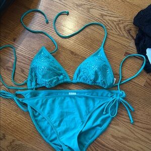 Xhilaration Blue Bikini Set Swimwear